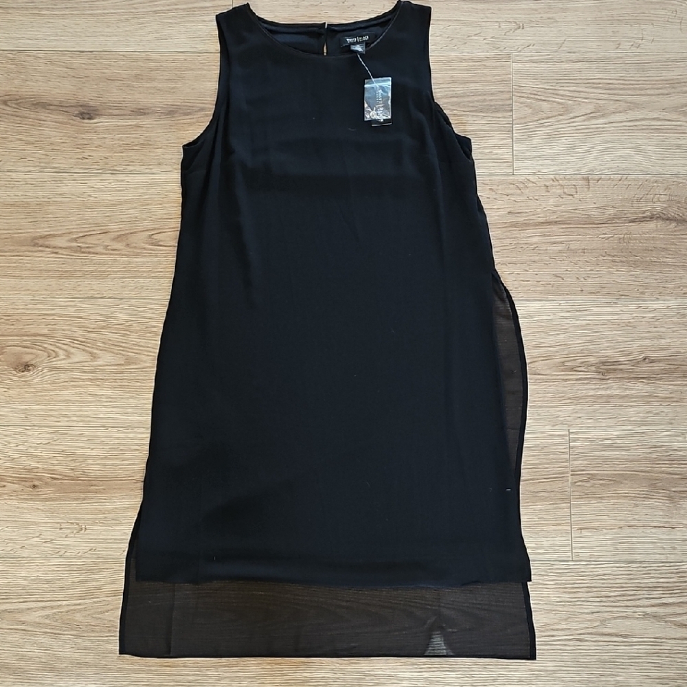 White House Black Market Black Sleeveless Midi Dress, *NWT* Size Medium
